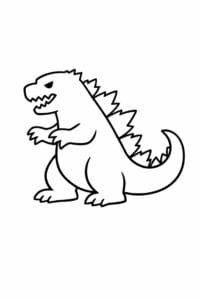 tegning af Monster silhuet – Minimalistisk