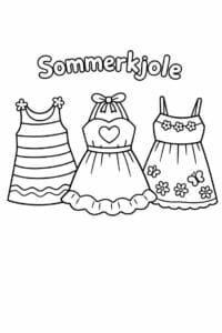 tegning af Sommerkjole – Let og enkel