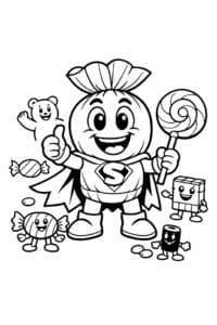 tegning af Slik figurer – Tegneserie