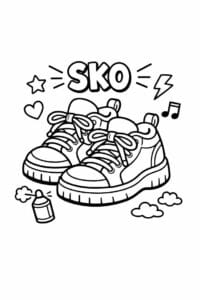 tegning af Sneakers – Street style