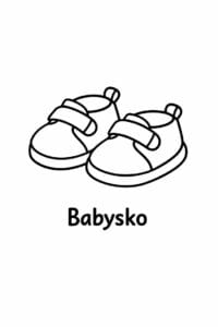 tegning af Babysko – Meget simpel (små børn)