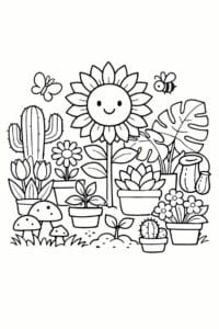tegning af Planter samling – Flere planter