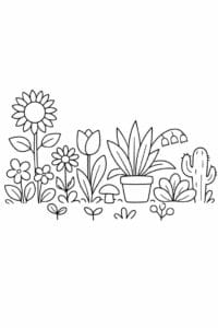 tegning af Plante silhuet – Minimalistisk