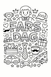 tegning af Fars dag mønster – Mønster stil