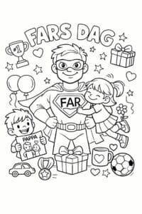 tegning af Super far – Tegneserie