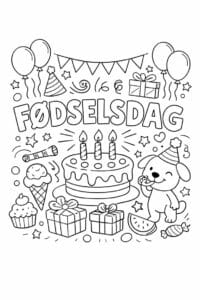 tegning af Fødselsdag kort – Kreativ