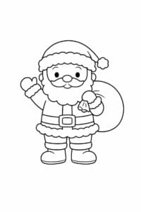 tegning af Sød julemand – Cute and simple