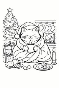 tegning af Cozy juleaften – Warm and calm