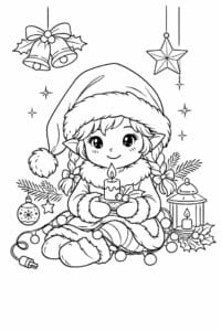 tegning af Cozy julelys – Elegant and soft