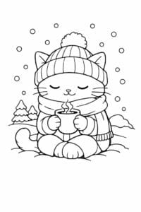 tegning af Cozy snevejr – Peaceful and soft
