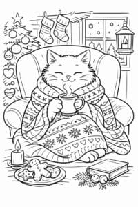tegning af Cozy julemorgen – Gentle and warm