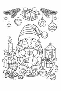 tegning af Cozy julepynt – Soft and festive