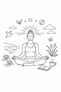 tegning af Mindfulness morning – Fresh and calm