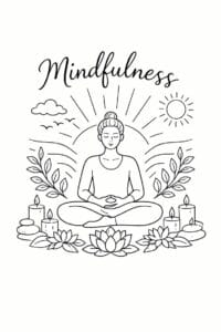 tegning af Mindfulness with candles – Cozy and calm
