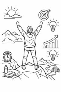tegning af Motivation morning – Bold and clean