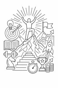 tegning af Motivation success – Confident and bold
