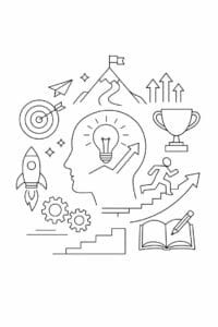 tegning af Motivation mindset – Minimal and modern