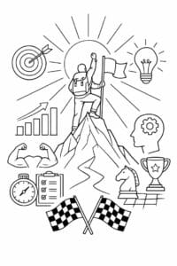 tegning af Motivation discipline – Strong and direct