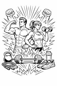 tegning af Motivation workout – Energetic and strong