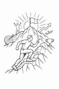 tegning af Motivation action – Direct and dynamic