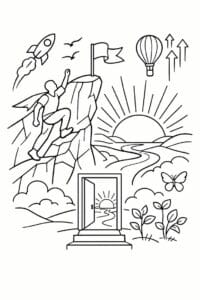 tegning af Motivation new beginning – Fresh and hopeful