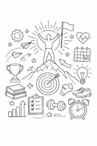 tegning af Motivation daily habits – Practical and clear