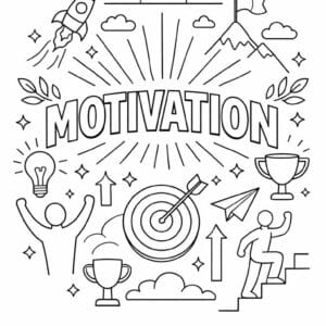 tegning af Motivation positive energy - Bright and inspiring