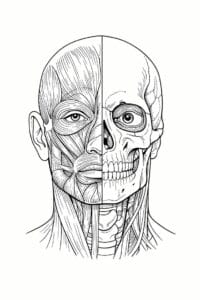 tegning af Anatomi af ansigtet – Artistic and realistic
