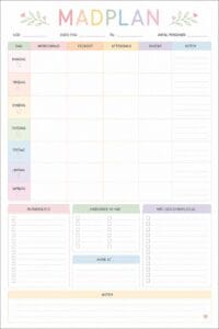 skabelon af madplan – Pastel Aesthetic skabelon af madplan – Pastel Aesthetic