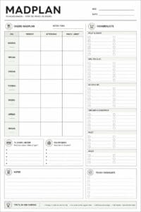 skabelon af madplan – Modern Productivity skabelon af madplan – Modern Productivity