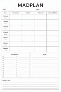 skabelon af madplan – minimalistic skabelon af madplan – minimalistic