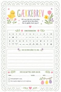 skabelon af gækkebrev – Cute Spring Theme skabelon af gækkebrev – Cute Spring Theme