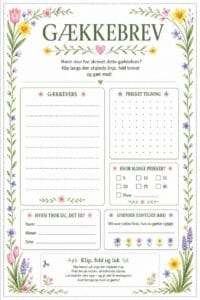 skabelon af gækkebrev – Floral Spring Garden skabelon af gækkebrev – Floral Spring Garden
