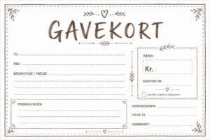 skabelon af gavekort – Rustic Handmade skabelon af gavekort – Rustic Handmade