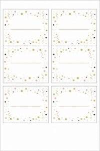 skabelon af Bordkort til fødselsdag skabelon – Elegant Confetti