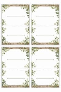 skabelon af Bordkort til sommerfest skabelon – Rustic Outdoor
