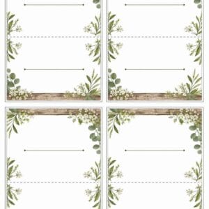 skabelon af Bordkort til sommerfest skabelon - Rustic Outdoor