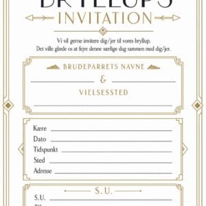 skabelon af Bryllups invitation - Art Deco stil