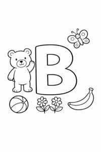 tegning af bogstavet B – Simpel