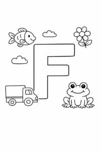 tegning af bogstavet F – Simpel