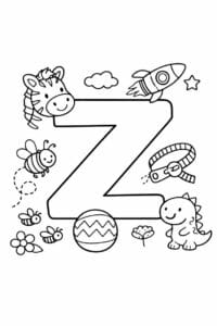 tegning af bogstavet Z – Dyrevenner